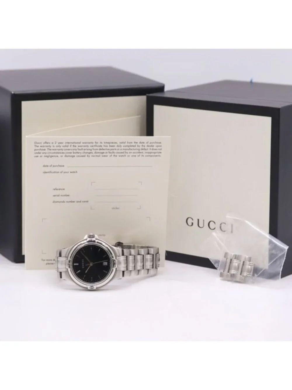 Gucci M Date Black Dial Watch